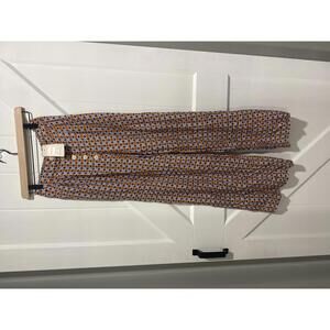 Valija Women's Wide Leg Boho Pants with Button Detail